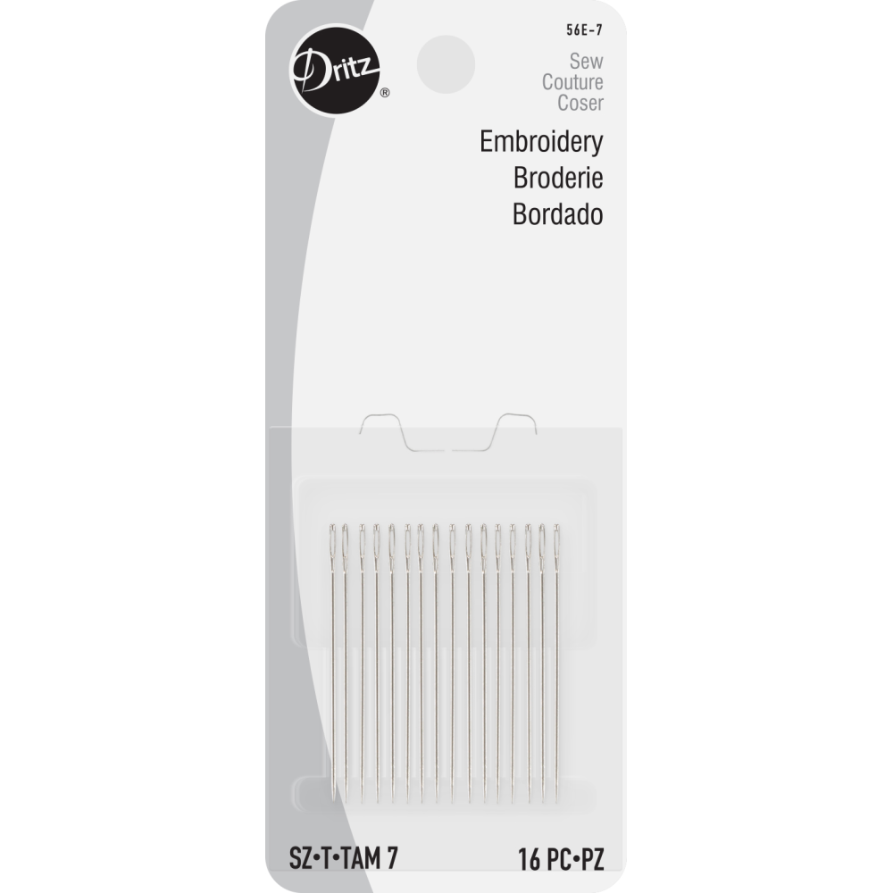 Dritz 16-Piece Embroidery Hand Needles, Size 7