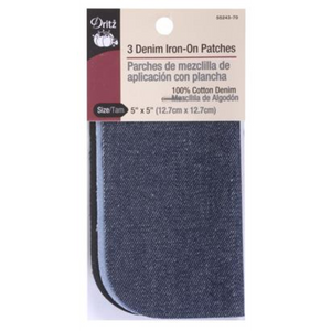 3 Denim Iron-On Patches - FabricPlanet