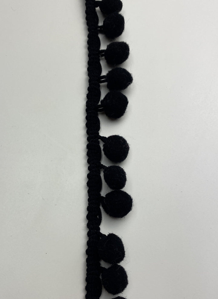 Black Mini Pompom - FabricPlanet