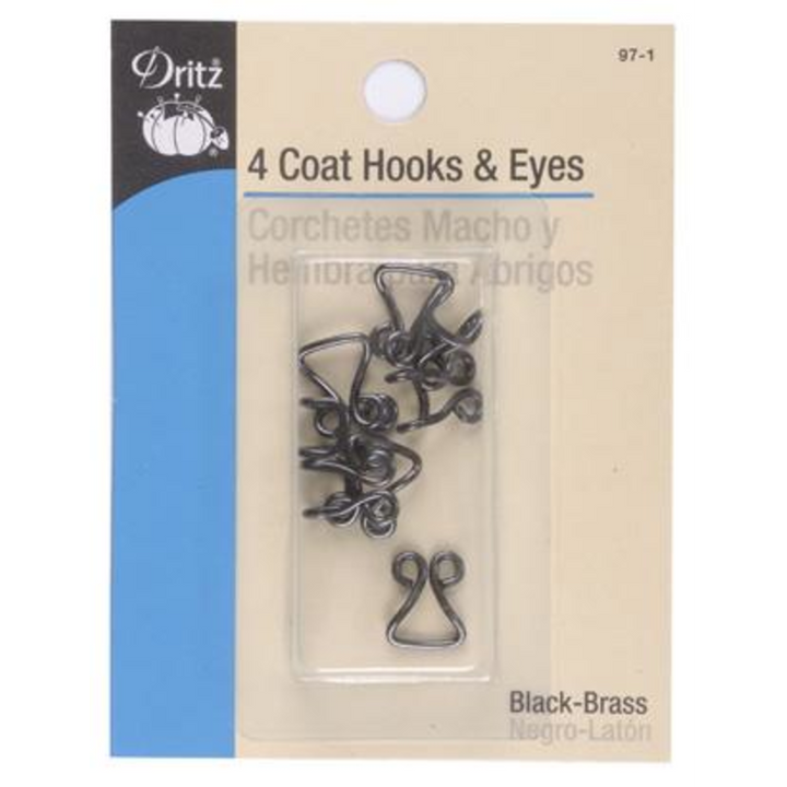 4 Coat Hooks & Eyes - FabricPlanet