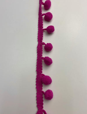 Hot Pink Mini Pompom - FabricPlanet