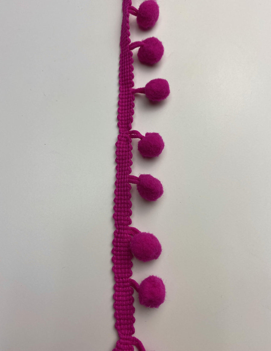 Hot Pink Mini Pompom - FabricPlanet