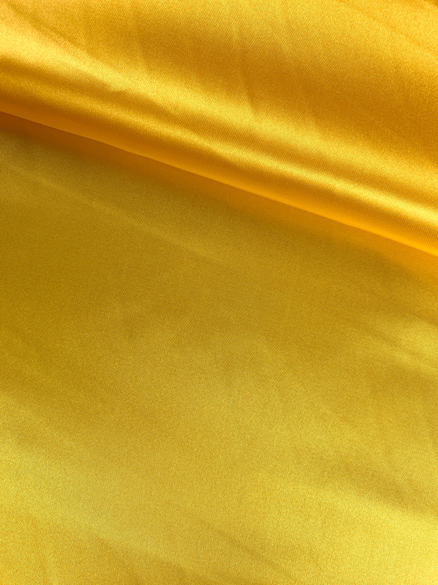 Yellow Satin Fabric for Lining - Light Weight - Yellow Satin Fabric