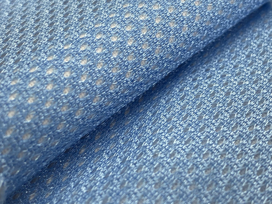 Medium Sky Blue Sport Mesh Knit Fabric, Lining