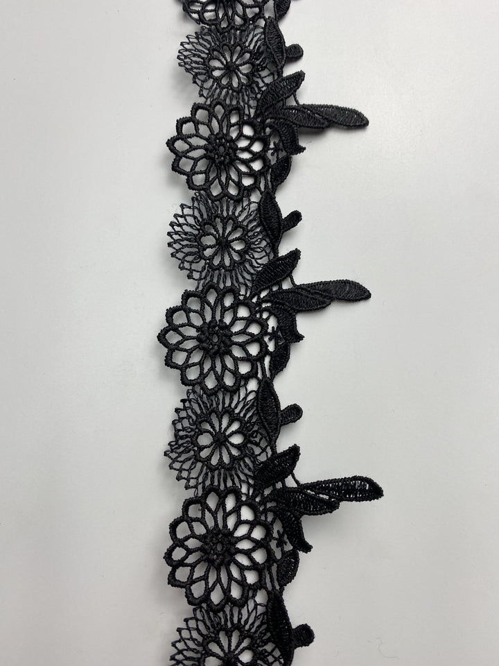 Black Floral Lace - FabricPlanet