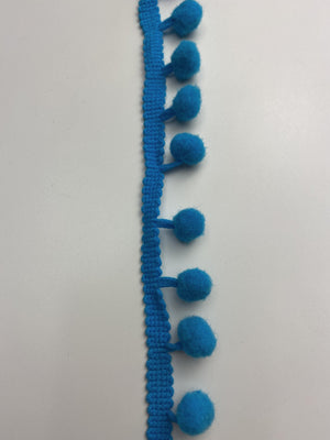 Blue Mini Pompom - FabricPlanet