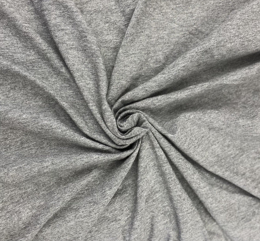 Heather Gray Cotton Jersey Fabric