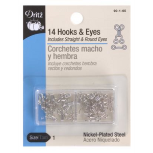 14 Hooks and Eyes Size 1 - FabricPlanet