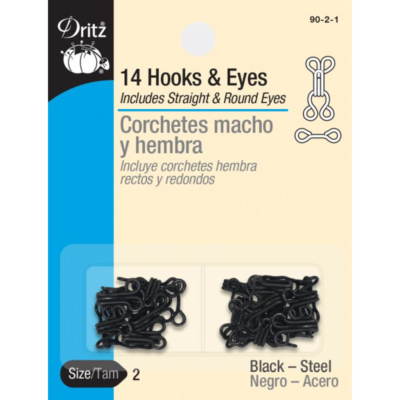 14 Hooks & Eyes Size 2 - FabricPlanet