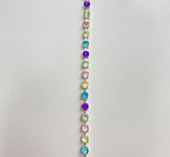 Multicolor Rhimestone Fringe Rhinestone Trims