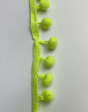 Neon Yellow Mini Pompom - FabricPlanet