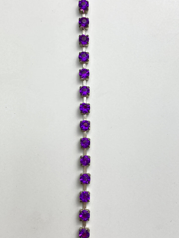 Purple Rhinestone Trim - FabricPlanet