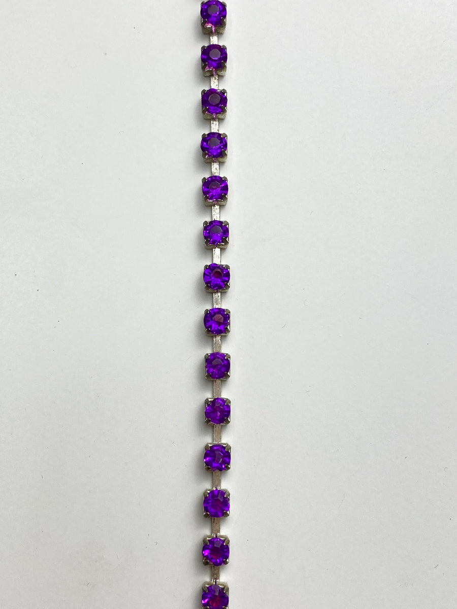 Purple Rhinestone Trim - FabricPlanet