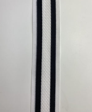 Striped Black and White Sport Trim - FabricPlanet