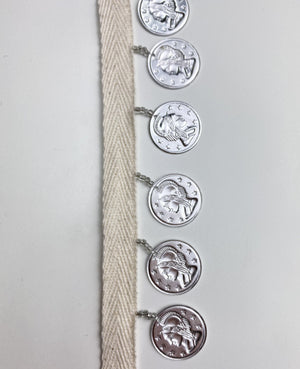 White with Silver Coins - FabricPlanet