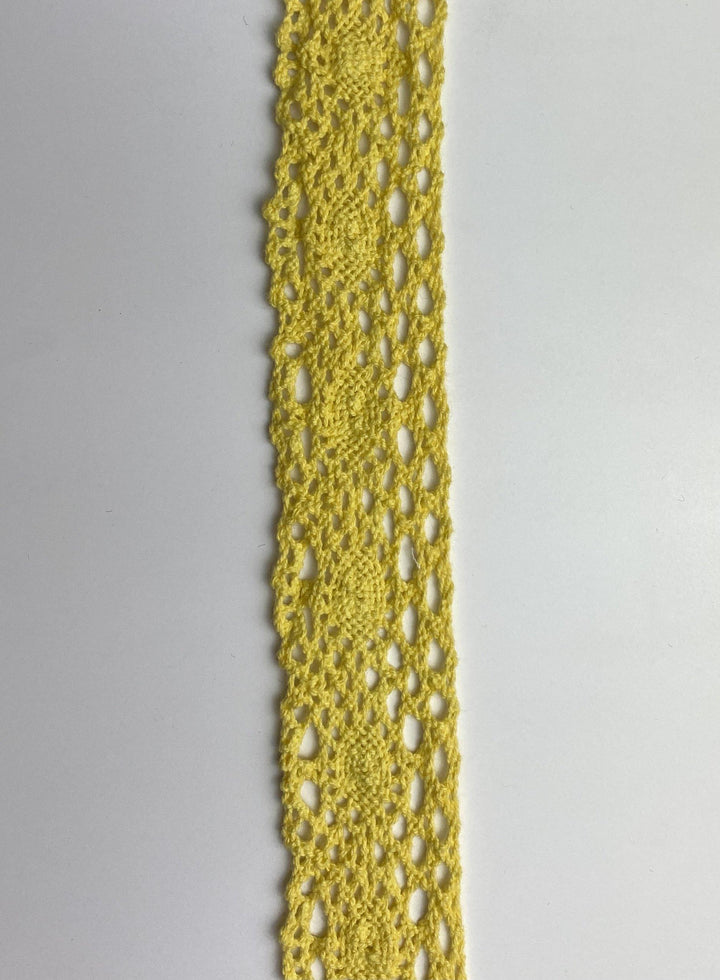 Yellow Honeycomb lace - FabricPlanet